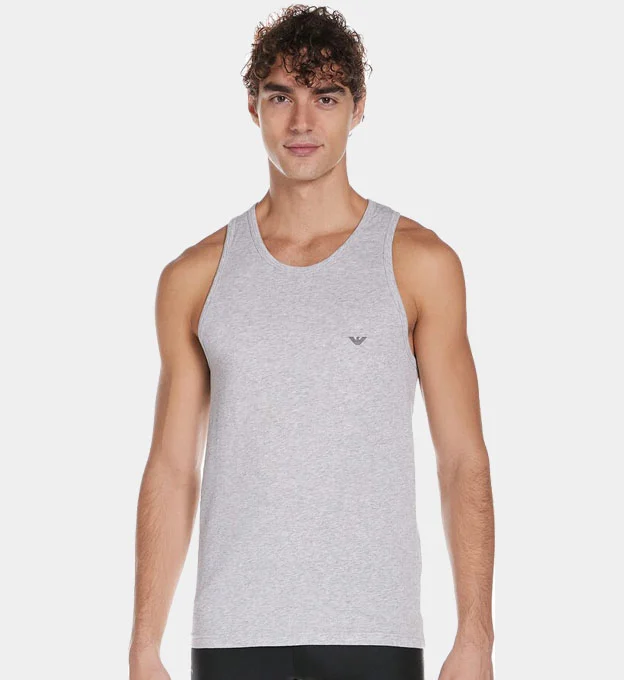 Emporio Armani Tank Tops Mens Heather Grey