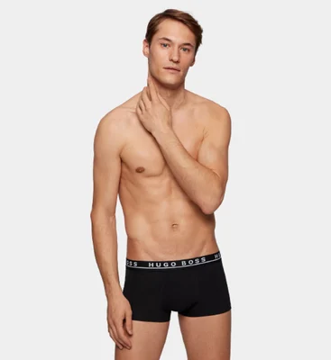 Hugo Boss 3 Pack Trunks Mens Black
