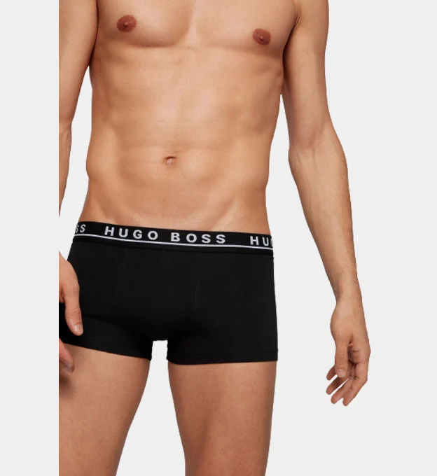 Hugo Boss 3 Pack Trunks Mens Black