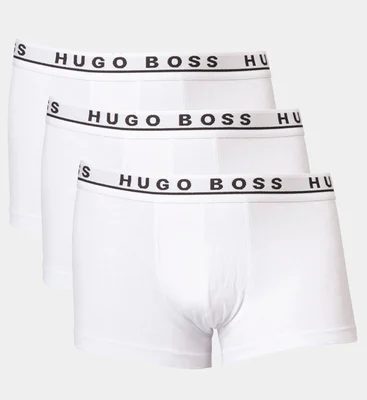 Hugo Boss 3 Pack Trunks Mens White