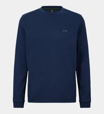 Hugo Boss Salbo Curved Sweatshirt Mens Navy