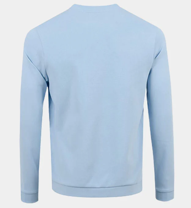 Hugo Boss Salbo Curved Sweatshirt Mens Lightpastel Blu
