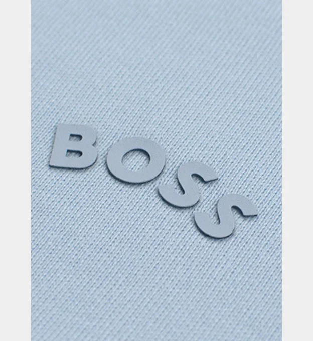 Hugo Boss Salbo Curved Sweatshirt Mens Lightpastel Blu