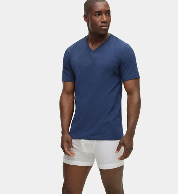 Hugo Boss 3 Pack T-shirts Mens Open Blue