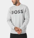Hugo Boss Relaxed-Fit Sweatshirt Mens Light Pastel Grey