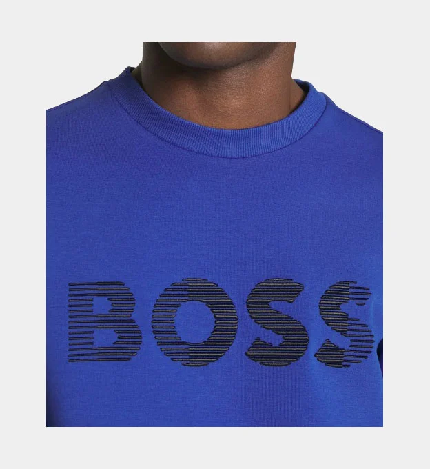 Hugo Boss 3D Logo Sweatshirt Mens Bright Blue