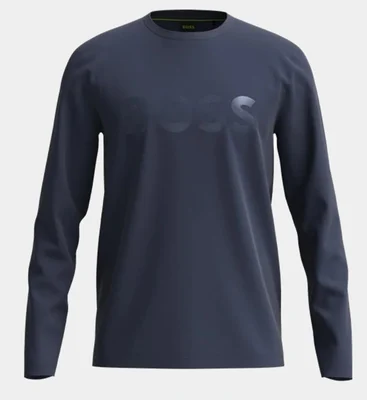 Hugo Boss Mirror-Effect Logo T-shirt Mens Dark Blue