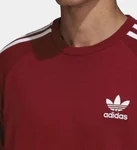 Adidas Originals California 3 Stripe T-shirt Mens Burgundy