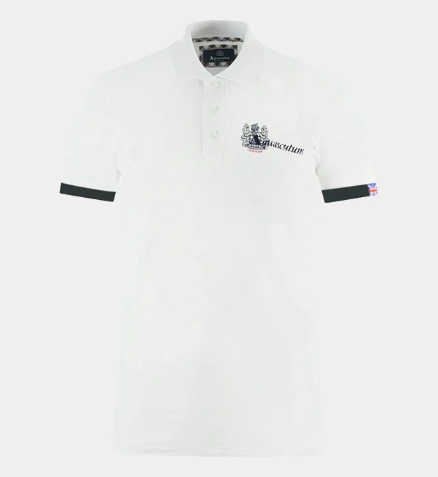 Aquascutum Polo Shirt Mens White