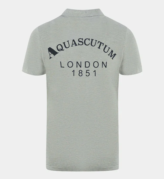 Aquascutum Polo Shirt Mens Grey