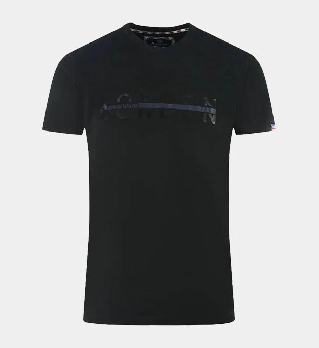 Aquascutum T-shirt Mens Black
