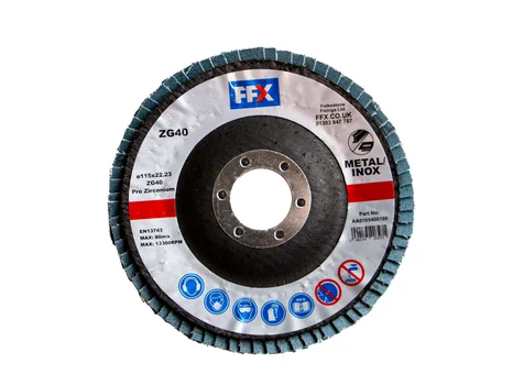FFX AA0105400180 115mm x 22mm x 40g Zirconium Flap Disc