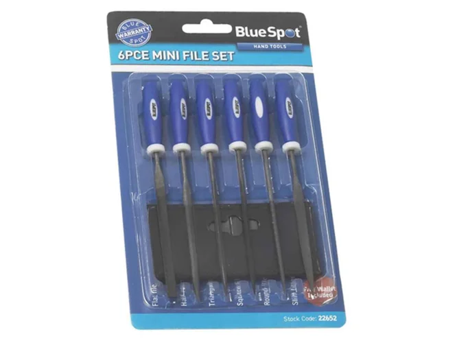 BlueSpot Tools B/S22652 Mini File Set With Pouch 6Pce