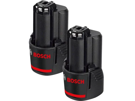 Bosch 108BLUE202 Pack of 2 10.8v-12v 2Ah Li-Ion Straight-Shape Batteries