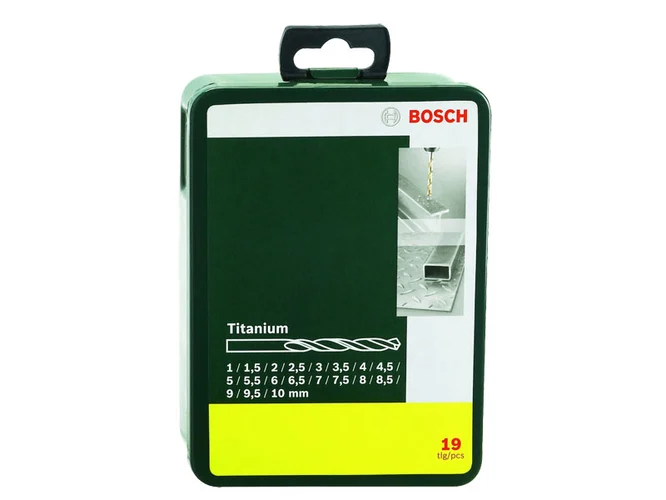 Bosch 2607019437 19 Pieces HSS-TiN Promoline Metal Drill Bit Set