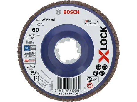 Bosch 2608619206 115mm x 22mm x G60 X-LOCK Flap Disc
