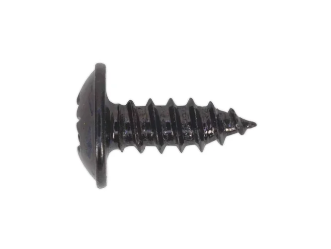 Sealey BST3510 Self Tapping Screw 3.5 x 10mm Flanged Head Black Pozi BS 4174 Pack of 100