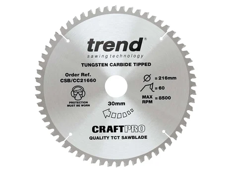 Trend CSB/CC30524 305mm x 30mm x 24T Wood Craft Crosscut Saw Blade