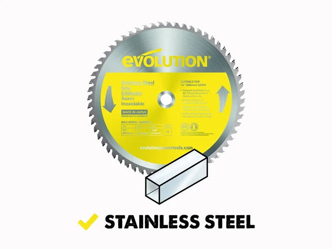 Evolution S355TCT-90CS 355mm x 25.4mm x 90T Stainless Steel Saw Blade
