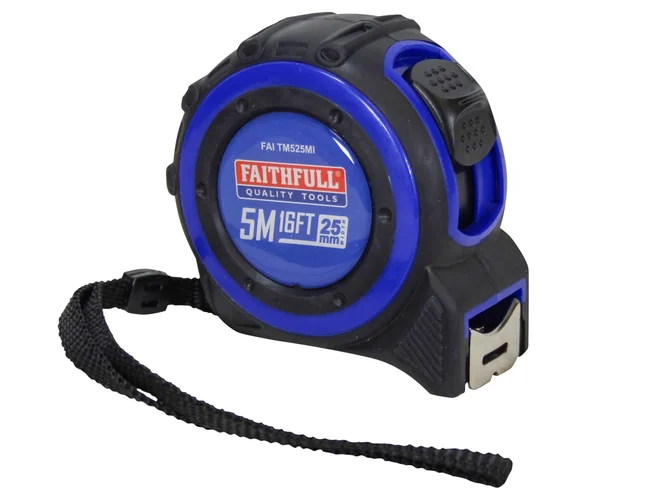 Faithfull FAITM525MI Trade Tape Measure 5m/16ft (Width 25mm)