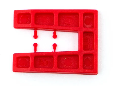 FFX HH0101100040 4mm Small U-Shaped Packing Shims Red 500pk
