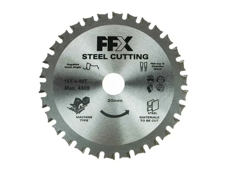 TCT Cut Off Mild Steel Saw Blade 165mm x 20mm x 40T