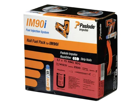 Paslode 141071 360Xi 2.8mm x 63mm Galv Nail Fuel Pack x 3300