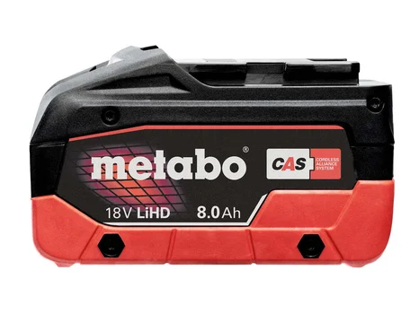 Metabo 18LIHD80 18v LiHD 8Ah Slide In Battery