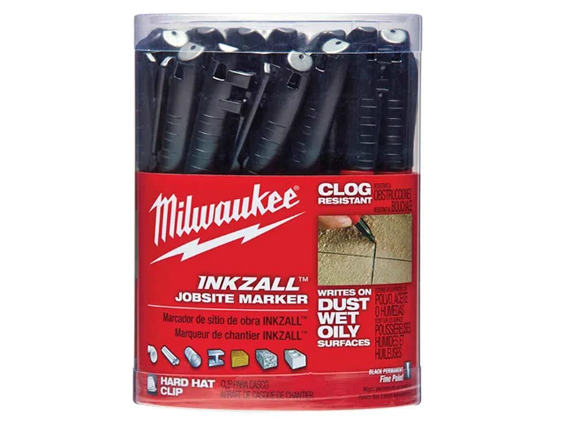Milwaukee MIL48223100 Inkzall Jobsite Fine Point Marker Pen 36pc