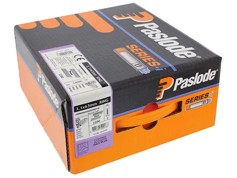 Paslode 141073 360Xi 3.1mm x 63mm Galv-Plus RG Shank Nail Fuel Pack x 2200