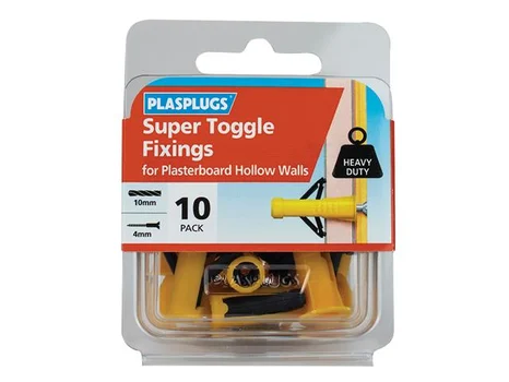 Plasplug PLAHWST010 Super Toggle Fixings (Pack 10)