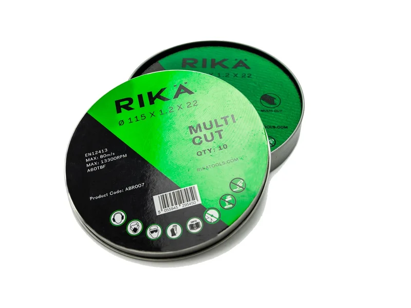 RIKA ABRR007 Metal Slitting Disc Multicut 115 x 1.2 x 22mm 10pk