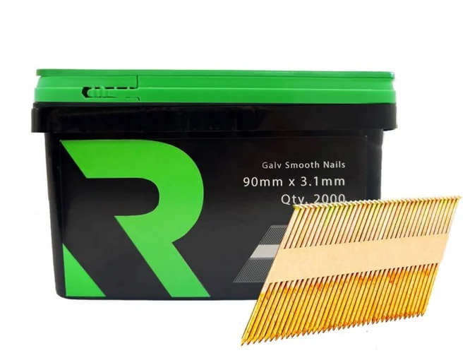 RIKA FFNR011 1st Fix Collated Nails Galv Smooth 90 x 3.1mm 2000pk (No Fuel)