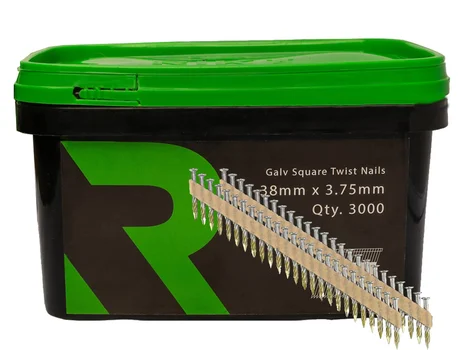 RIKA FFNR012 1st Fix PPN Collated Nails Galv Square Twist 38mm x 3.75mm 3000Pk (No Fuel)