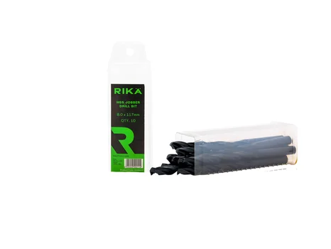 RIKA HSSR017 Hss Jobber Drill Bit 8.0 x 117mm 10pk