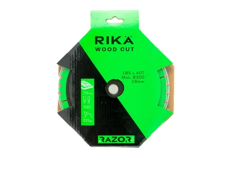 RIKA TCTR010X3 Razor Pro 184mm x 16mm x 40T Soft and Hard Wood TCT Circular Saw Blade 3pk