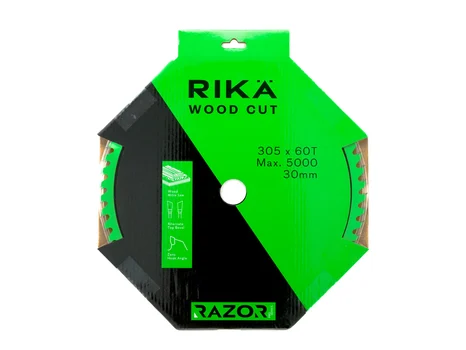 RIKA TCTR019 Razor Pro 305mm x 30mm x 60T Soft and Hard Wood TCT Mitre Saw Blade