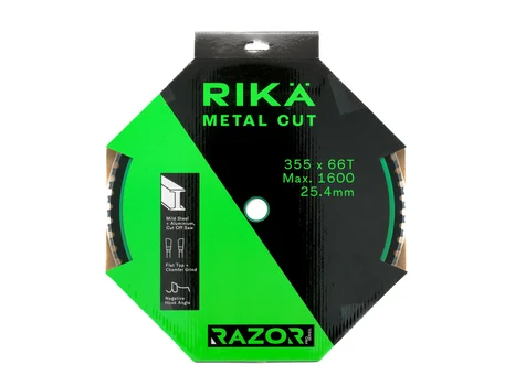 RIKA TCTR020 Razor Pro 355mm x 25.4mm x 66T Aluminium TCT Cut Off Saw Blade
