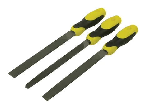 Stanley STA022464 Flat 1/2 round and 3 Square File Set 3 Piece