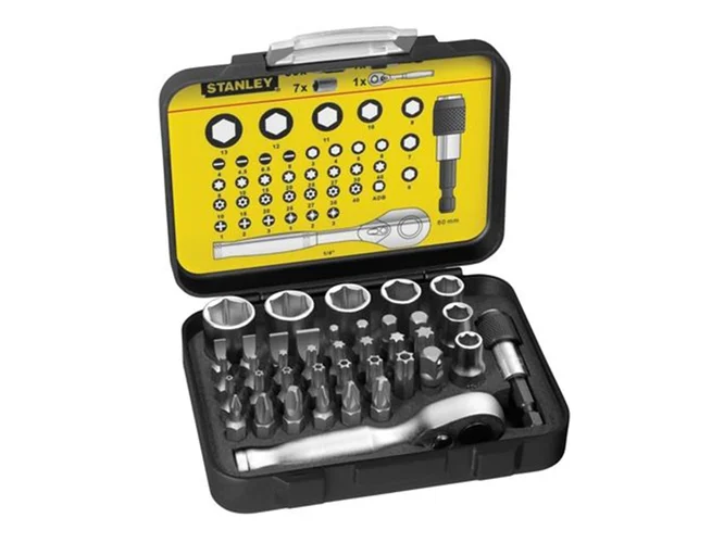 Stanley STA113906 39pc Bit and Socket Set and Ratchet