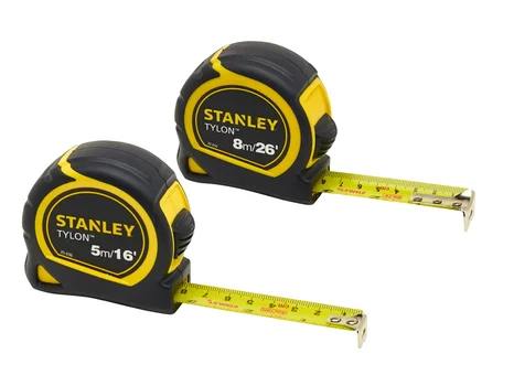 Stanley STA998985 Tylon Tape Twin Pack 5m/16ft and 8m/26ft