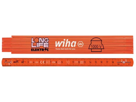 Wiha WHA42068 Longlife Electrician's Folding Ruler 2m