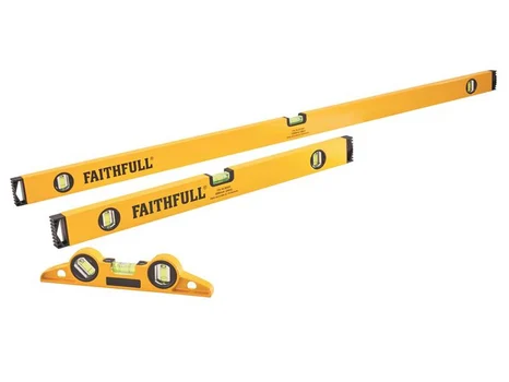 Faithfull XMS23LEVSET3  3 Piece Level Set (120cm, 60cm and 24cm Torpedo)