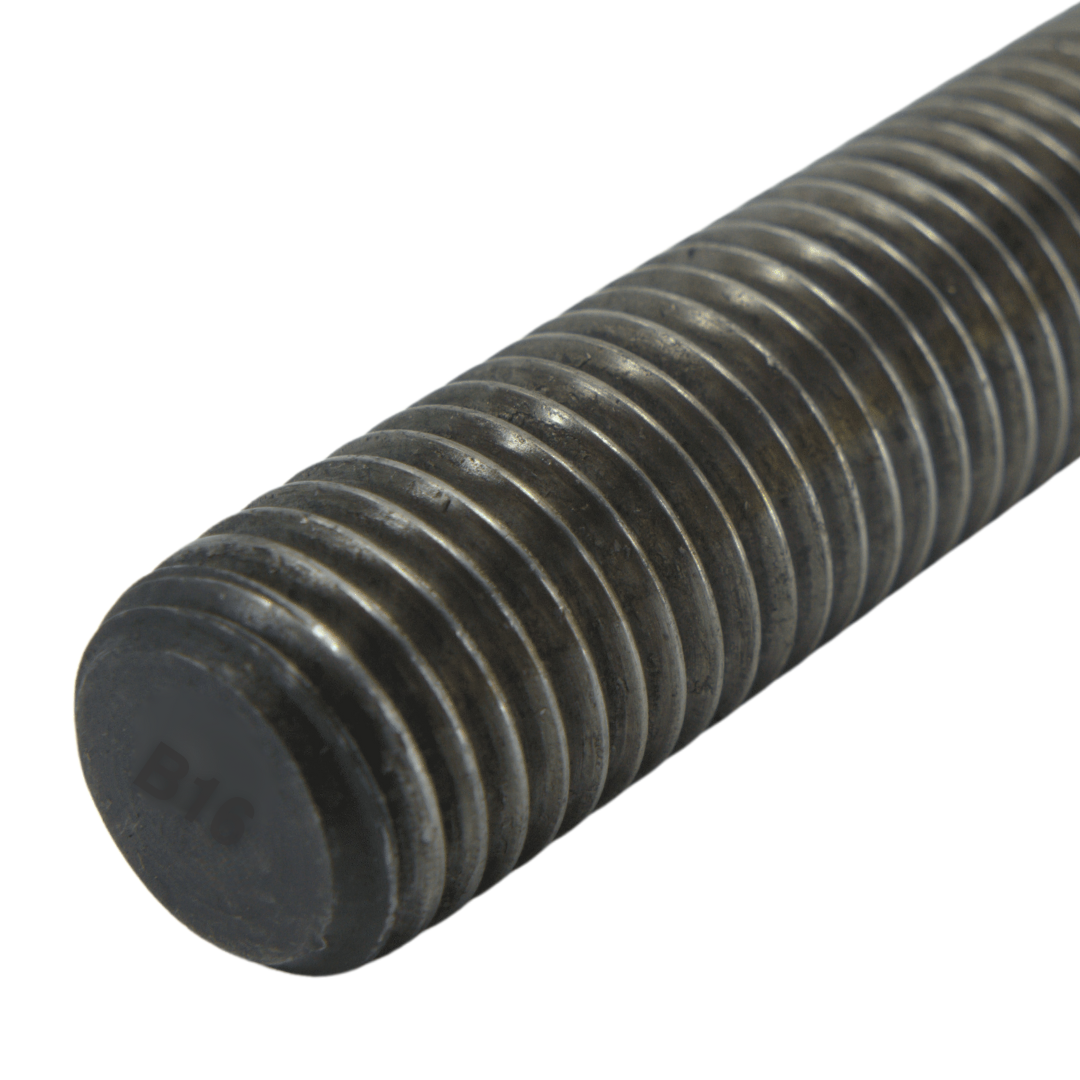 ASTM A193 B16 Fully Threaded Stud, Steel, 6" Length (FTF), 1 1/8"-8 Thread Size