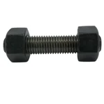 ASTM A193 B7 Threaded Stud Assembly with (2) A194 2H Nuts, Steel, 9 1/4" Length (FTF), 1 1/8"-8 Thread Size