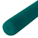 ASTM A193 B7 Fully Threaded Stud, Steel,  PTFE Green Coated, 5" Length (FTF), 5/8"-11 Thread Size