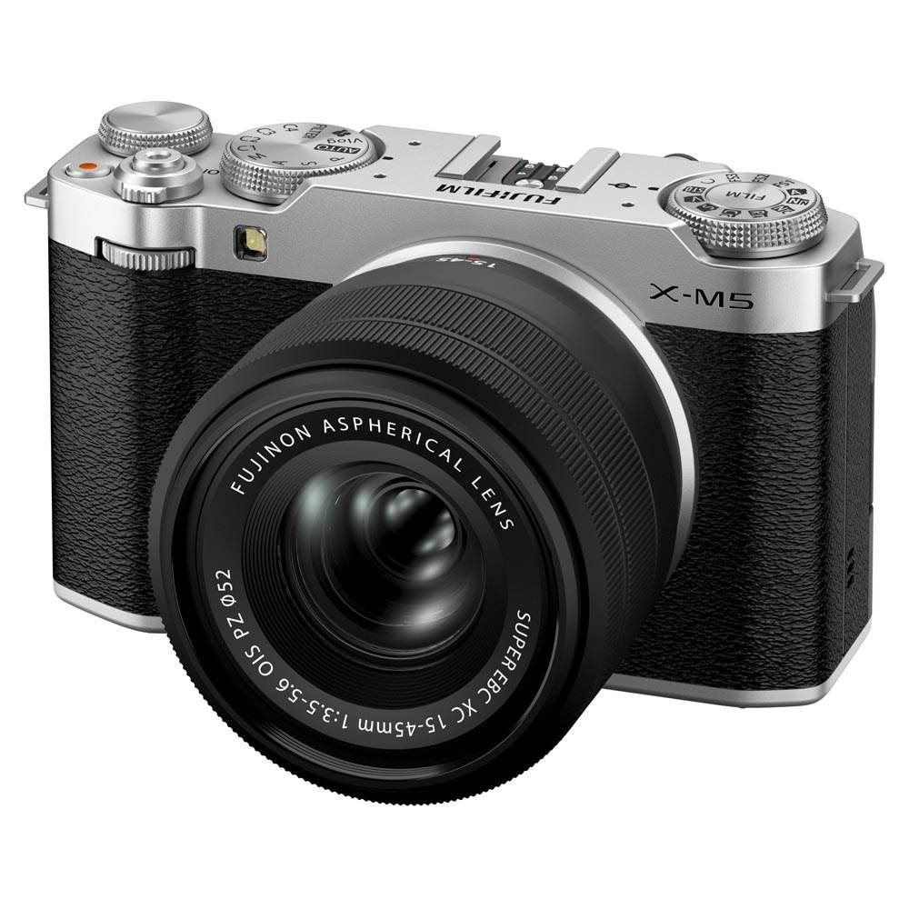 Fujifilm X-M5 Camera with XC 15-45mm Lens Kit Silver
