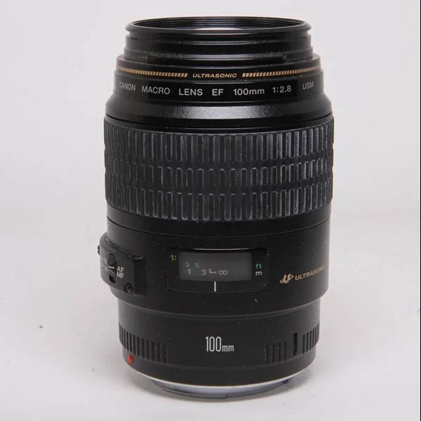 Used Canon EF 100mm f/2.8 USM Autofocus Macro Lens