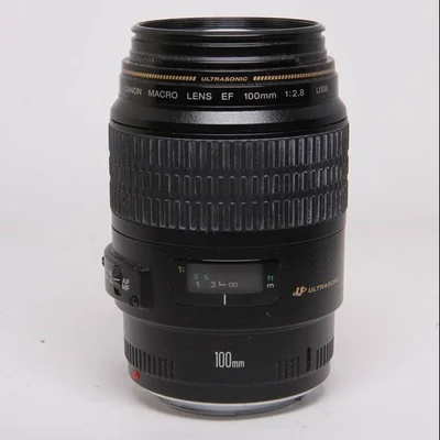 Used Canon EF 100mm f/2.8 USM Autofocus Macro Lens